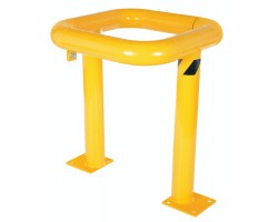 Vestil CGP-24 Heavy Duty Safety Yellow Column Protector, 2-Piece Steel Guard | 23-3/4 Inch High 