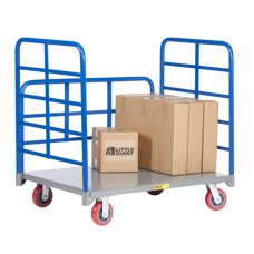 Little Giant Double End Steel Platform Truck - Side Rack - DRB-2448-6PY Little Giant Double End Steel Platform Truck - Side Rack - DRB-2448-6PY