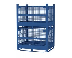 Davco GM-5131 Rigid Single Gate Wire Mesh Bulk Bin | Heavy-Duty Steel Storage Container