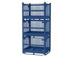 Davco GM-5131 Rigid Single Gate Wire Mesh Bulk Bin | Heavy-Duty Steel Storage Container