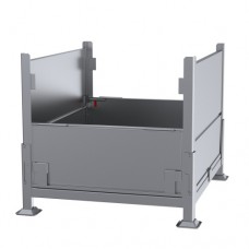 Davco Collapsible Sheet Metal Bulk Container KD2GS-01 | Heavy-Duty Foldable Storage Bin