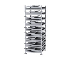 Davco Collapsible Sheet Metal Bulk Container KDS-01 | Foldable Industrial Steel Bin