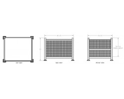 Davco Rigid Wire Mesh Steel Bin R2GW-01 | Heavy-Duty Industrial Wire Storage Container