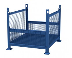 Davco Rigid Wire Mesh Steel Bins R2GW-FB | Flat Bottom Heavy-Duty Industrial Bins
