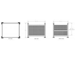 Davco Rigid Wire Mesh Steel Bins R2GW-FB | Flat Bottom Heavy-Duty Industrial Bins