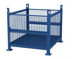 Davco Rigid Wire Mesh Steel Bins R2GW-FB | Flat Bottom Heavy-Duty Industrial Bins