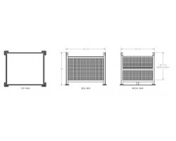 Davco R2GW-FBHD Rigid Wire Mesh Steel Bins | Flat Bottom Heavy-Duty Industrial Containers