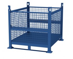 Davco R2GW-FBHD Rigid Wire Mesh Steel Bins | Flat Bottom Heavy-Duty Industrial Containers