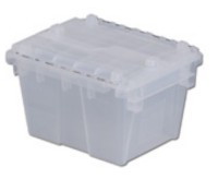 LEWISbins Clear Flipak Attached Lid Plastic Containers