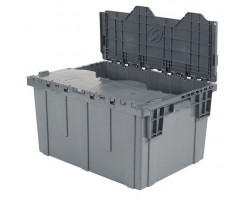 LEWISbins FP403 Plastic Attached Lid Distribution Container