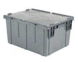 LEWISbins FP403 Plastic Attached Lid Distribution Container