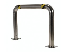 Vestil High Profile Stainless Steel Machine Guard | 48 in Bollard, 36 in H, 4-1/2 in OD | HPRO-SS-48-36-4