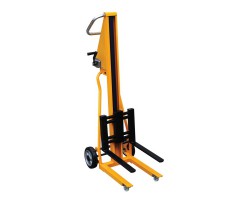 Vestil HWL-260 Portable Hand Winch Mini Stacker with 260 lb Capacity | Adjustable Forks