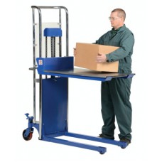 Vestil HYD-10-EP Hefti-Lift Manual Hydraulic Stacker with 300 lb Capacity | 59" Lift