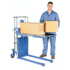 Vestil HYD-5-EP Hefti-Lift Manual Hydraulic Stacker – 400 lb Capacity | 44" Lift