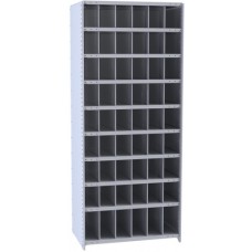 Hallowell 5528-12 Hi-Tech Metal Bin Shelving Starter Unit – 36” W x 12” D x 87” H, 54 Openings (48 @ 6”x9”, 6 @ 6”x12”) Hallowell 5528-12 Hi-Tech Metal Bin Shelving Starter Unit – 36” W x 12” D x 87” H, 54 Openings (48 @ 6”x9”, 6 @ 6”x12”)