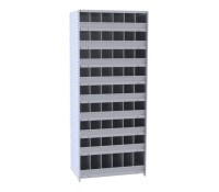 Hallowell 5530 Hi-Tech Storage Bin Shelving – 54 Openings