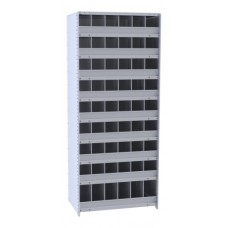Hallowell 5530-12 Hi-Tech Metal Bin Shelving Starter Unit – 36” W x 12” D x 87” H, 54 Openings (48 @ 6”x9”, 6 @ 6”x12”) Hallowell 5530-12 Hi-Tech Metal Bin Shelving Starter Unit – 36” W x 12” D x 87” H, 54 Openings (48 @ 6”x9”, 6 @ 6”x12”)