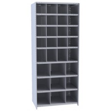 Hallowell 5531-12 Hi-Tech Metal Bin Shelving Starter Unit – 36” W x 12” D x 87” H, 29 Mixed-Size Openings (9”x9”, 9”x12”, 12”x12”) Hallowell 5531-12 Hi-Tech Metal Bin Shelving Starter Unit – 36” W x 12” D x 87” H, 29 Mixed-Size Openings (9”x9”, 9”x12”, 12”x12”)