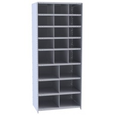 Hallowell 5532-12 Hi-Tech Metal Bin Starter Shelving – 36"W x 12"D x 87"H, 21 Bin Openings Hallowell 5532-12 Hi-Tech Metal Bin Starter Shelving – 36"W x 12"D x 87"H, 21 Bin Openings