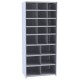 Hallowell 5532-12 Hi-Tech Metal Bin Starter Shelving – 36"W x 12"D x 87"H, 21 Bin Openings