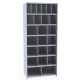 Hallowell 5534-18 Hi-Tech Metal Bin Starter Shelving – 36"W x 18"D x 87"H, 24 Bin Openings