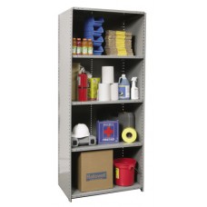 Hallowell 4520-12 Hi-Tech Boltless Closed Starter Shelving – 36"W x 12"D x 87"H, 5 Shelves, 500 lb/Shelf, with Side & Back Panels Hallowell 4520-12 Hi-Tech Boltless Closed Starter Shelving – 36"W x 12"D x 87"H, 5 Shelves, 500 lb/Shelf, with Side & Back Panels