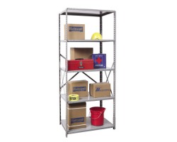 Hallowell 4510-12 Boltless Hi-Tech Open Starter Shelving – 36"W x 12"D x 87"H, 5 Shelves, 500 lb Capacity per Shelf