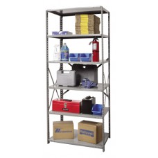 Hallowell 5711-18 Hi-Tech 6-Shelf Tool Crib Shelving Starter Unit – 48"W x 18"D x 87"H, 450 lb/Shelf, Gray