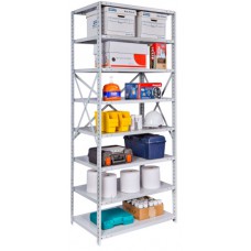 Hallowell Boltless 4513-12PL-AM MedSafe Antimicrobial Starter Shelving – 36"W x 12"D x 87"H, 8 Shelves Hallowell Boltless 4513-12PL-AM MedSafe Antimicrobial Starter Shelving – 36"W x 12"D x 87"H, 8 Shelves