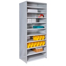 Hallowell 452C-12PL-AM Boltless MedSafe Antimicrobial Closed Starter Shelving – 36"W x 12"D x 87"H, 11 Shelves, 500 lb/Shelf, Platinum (711) Hallowell 452C-12PL-AM Boltless MedSafe Antimicrobial Closed Starter Shelving – 36"W x 12"D x 87"H, 11 Shelves, 500 lb/Shelf, Platinum (711)