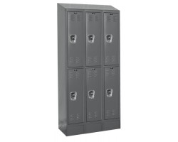 Hallowell URB3258-3ASB Ready Built Premium Steel Lockers