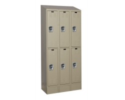 Hallowell URB3258-3ASB Ready Built Premium Steel Lockers