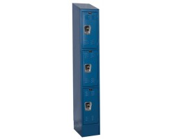 Hallowell URB1288-3ASB Ready Built Premium Steel Lockers
