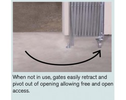 Illinois Engineered PFG1080 Folding Security Gate | Heavy Duty Steel Pair