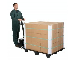 Vestil L-220-DC-HD Ergonomic Powered High Rise Lift Truck with 3,000 lb Capacity | 20 x 45 in Forks