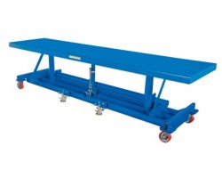 Vestil LDLT-30120 Long Deck Die Cart with 2,000 lb Capacity | 30 x 120 Platform | Manual Hydraulic Foot Pump Lift