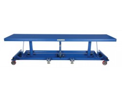 Vestil LDLT-30120 Long Deck Die Cart with 2,000 lb Capacity | 30 x 120 Platform | Manual Hydraulic Foot Pump Lift