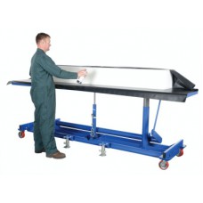 Vestil LDLT-30120 Long Deck Die Cart with 2,000 lb Capacity | 30 x 120 Platform | Manual Hydraulic Foot Pump Lift