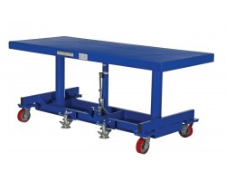 Vestil LDLT-3072 Long Deck Die Cart with 2,000 lb Capacity | 30 x 72 Platform | Manual Hydraulic Foot Pump Lift