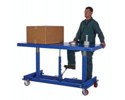 Vestil LDLT-3072 Long Deck Die Cart with 2,000 lb Capacity | 30 x 72 Platform | Manual Hydraulic Foot Pump Lift