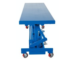 Vestil LDLT-3096 Long Deck Die Cart with 2,000 lb Capacity | 30 x 96 Platform | Manual Hydraulic Foot Pump Lift