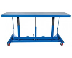 Vestil LDLT-3096 Long Deck Die Cart with 2,000 lb Capacity | 30 x 96 Platform | Manual Hydraulic Foot Pump Lift