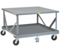 Little Giant 2PDFS-Series Fixed Height Mobile Pallet Stand with Lower Deck
