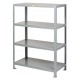 Little Giant Heavy-Duty Welded Steel Fixed Shelving Units – Model 4SH-2436-72
