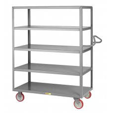 Little Giant 5-Shelf Ergonomic Handle Service Cart - Model 5ENM-2436-5PY Little Giant 5-Shelf Ergonomic Handle Service Cart - Model 5ENM-2436-5PY