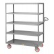 Little Giant 5-Shelf Ergonomic Handle Service Cart - Model 5ENM-2436-5PY