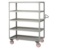 Little Giant 5-Shelf Service Cart with Ergonomic Handle