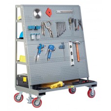 Little Giant Pegboard with Back Shelf Storage Cart -AFPBS2436-6PYFL Little Giant Pegboard with Back Shelf Storage Cart -AFPBS2436-6PYFL