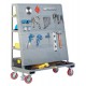 Little Giant Pegboard with Back Shelf Storage Cart -AFPBS2436-6PYFL